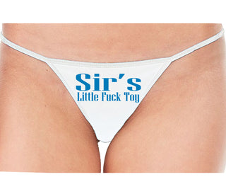 Sir's Little Fuck Toy - White String Thong