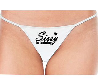 Sissy In Training - White String Thong