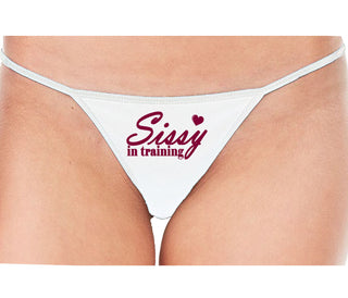 Sissy In Training - White String Thong