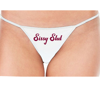 Sissy Slut - White String Thong