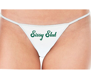 Sissy Slut - White String Thong