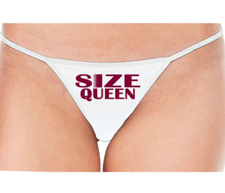 Size Queen - White String Thong