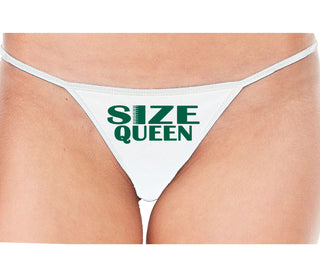Size Queen - White String Thong