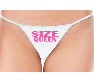Size Queen - White String Thong