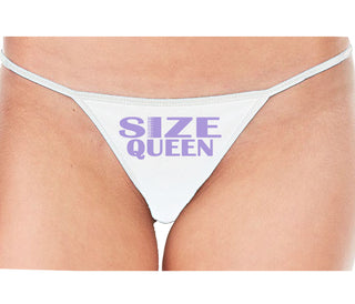 Size Queen - White String Thong