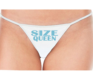 Size Queen - White String Thong