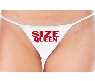 Size Queen - White String Thong