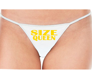 Size Queen - White String Thong