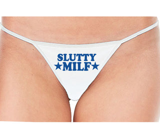 Slutty MILF - White String Thong