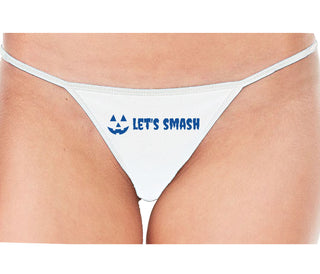 Let's Smash Pumpkins - White String Thong