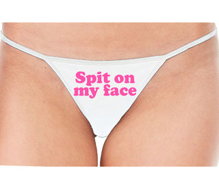 Spit On My Face - White String Thong