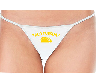 Taco Tuesday - White String Thong