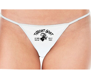 Throat Goat - White String Thong