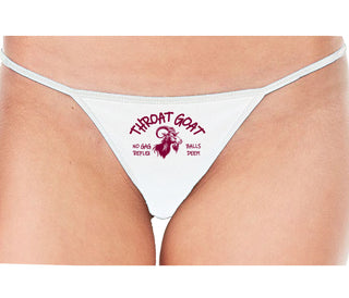 Throat Goat - White String Thong