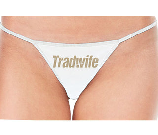 TradWife - White String Thong