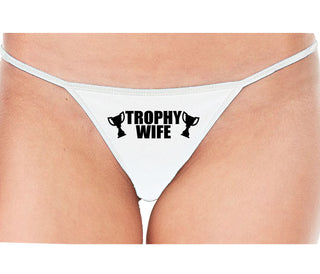 Trophy Wife Award - White String Thong