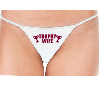 Trophy Wife Award - White String Thong
