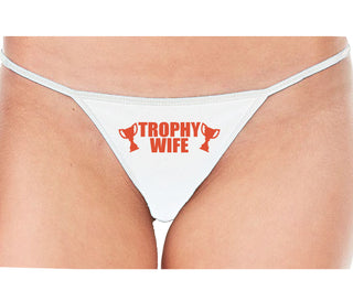 Trophy Wife Award - White String Thong