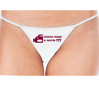 Wanna Make A Movie - White String Thong