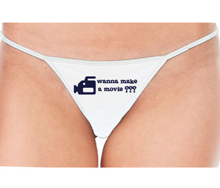Wanna Make A Movie - White String Thong