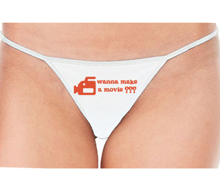 Wanna Make A Movie - White String Thong