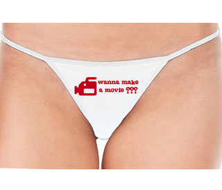 Wanna Make A Movie - White String Thong