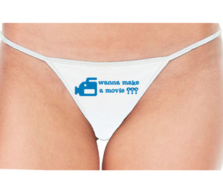 Wanna Make A Movie - White String Thong