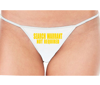 Search Warrant Not Required - White String Thong