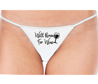 Will Remove For Wine - White String Thong