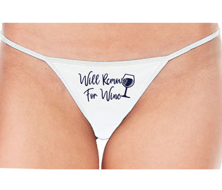 Will Remove For Wine - White String Thong