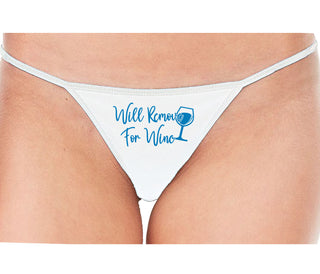 Will Remove For Wine - White String Thong
