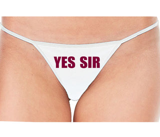 Yes Sir - White String Thong