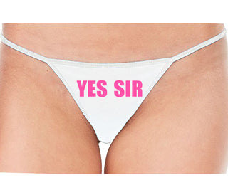 Yes Sir - White String Thong