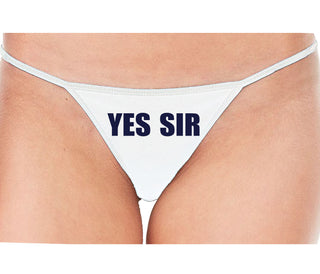 Yes Sir - White String Thong