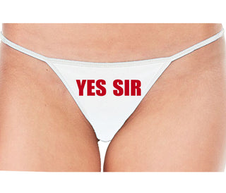 Yes Sir - White String Thong