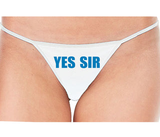 Yes Sir - White String Thong