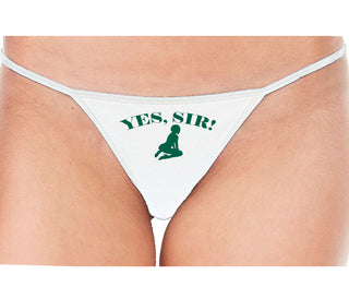 Yes Sir - Submissive Woman - White String Thong