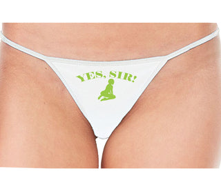 Yes Sir - Submissive Woman - White String Thong
