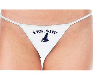 Yes Sir - Submissive Woman - White String Thong