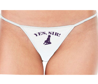 Yes Sir - Submissive Woman - White String Thong