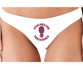 Available for Threesomes - Swinger Pineapple - White Thong
