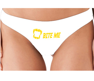 Bite Me - White Thong