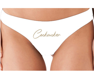 Cock Sucker - White Thong