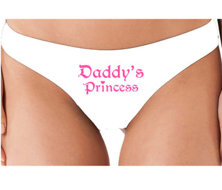 Daddys Princess - White Thong