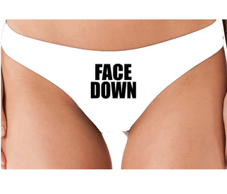 Face Down - White Thong