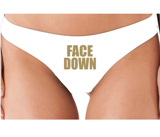 Face Down - White Thong