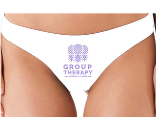 Group Therapy - Sharing Is Caring - White Thong