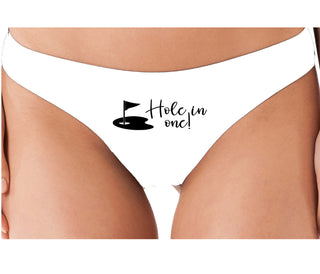 Hole In One - Funny Golf - White Thong