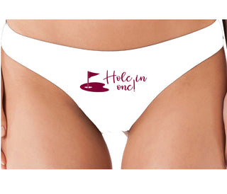 Hole In One - Funny Golf - White Thong