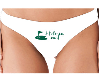 Hole In One - Funny Golf - White Thong